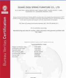 祝賀廣州斯普睿家具有限公司2024年快速通過BV-FSC森林認證